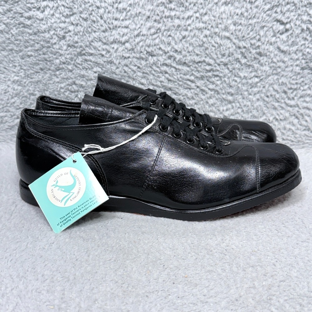 Magnus JB Athletic Mens Size 10 Vintage Athletic Shoes Black Kangaroo Leather